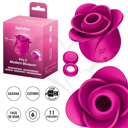Pro 2 Modern Blossom Succionador con membrana de silicona y carga USB